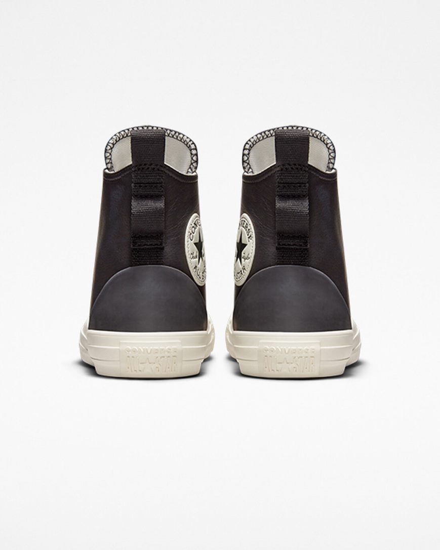 Women's Converse Chuck Taylor All Star Leather Hike High Top Shoes Black | AU E6094C